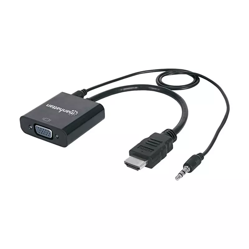 Adaptador Manhattan HDMI - VGA C - Audio - Venta de adaptadores